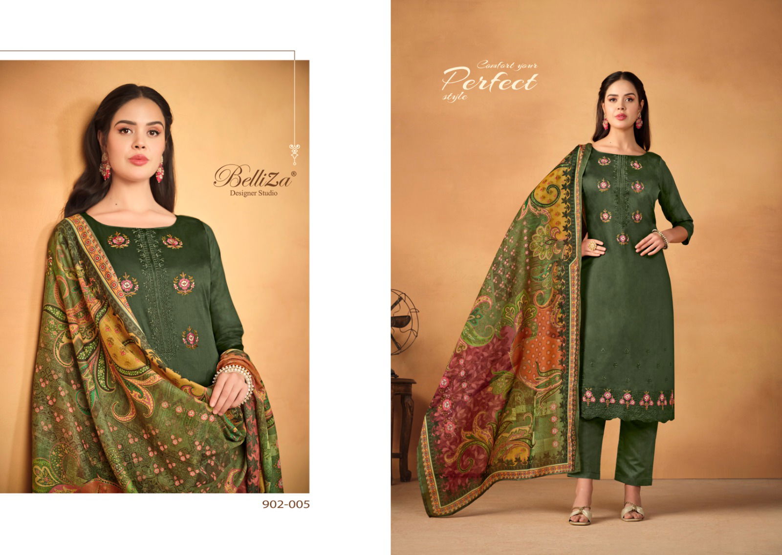 Jashn E Ishq Vol 5 By Belliza Embroidery Jam Cotton Dress Material Wholesale Shop In Surat
